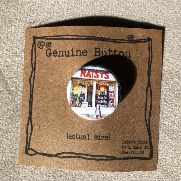 RATSY’S Oberlin College BNWT Genuine Button, Ratsys Store Ohio - Picture 4 of 6